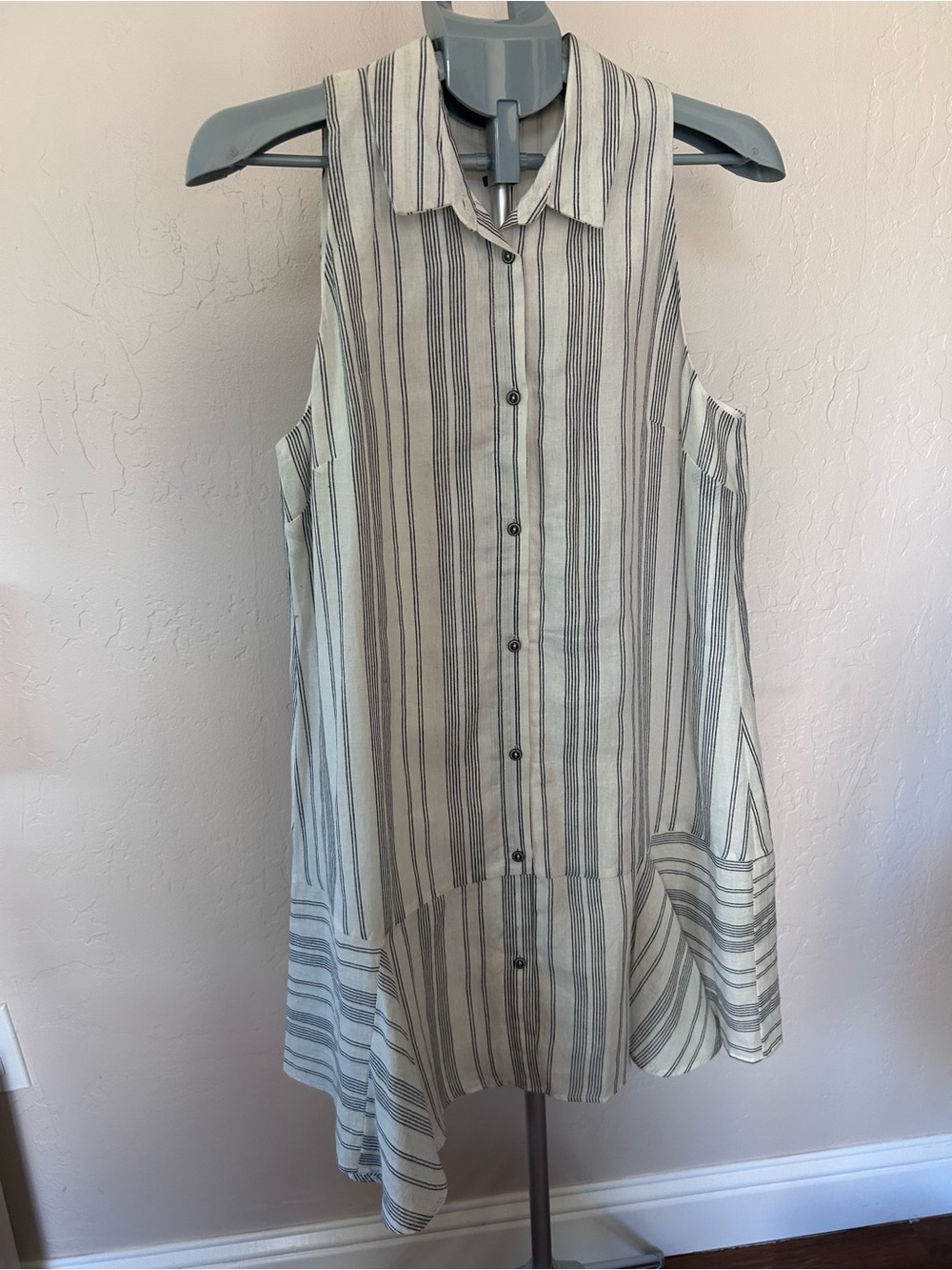 Woman’s striped collared dress